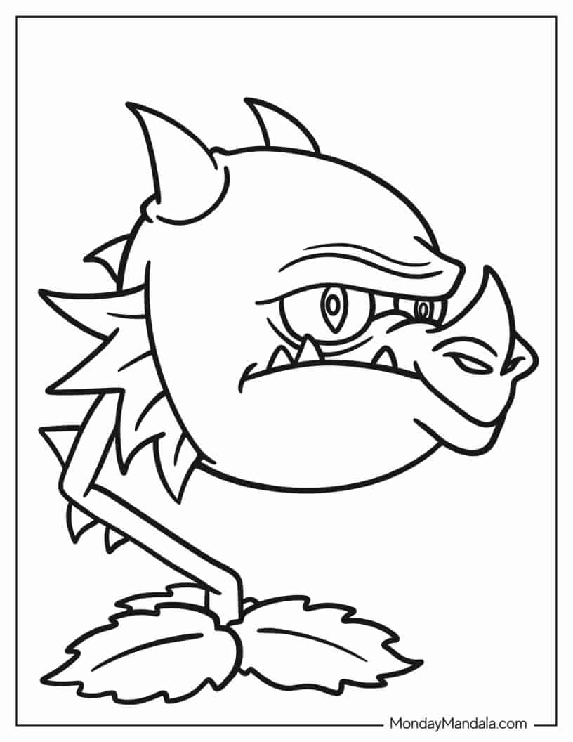 Snapdragon From Plants Vs Zombies coloring page