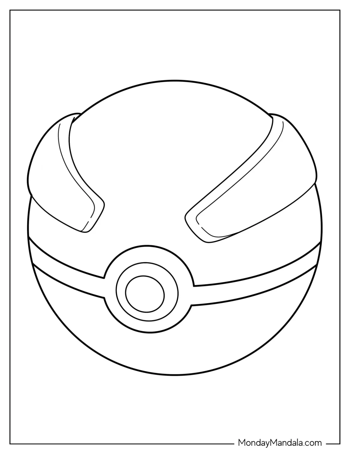 Great Ball Pokéball Coloring Page coloring page