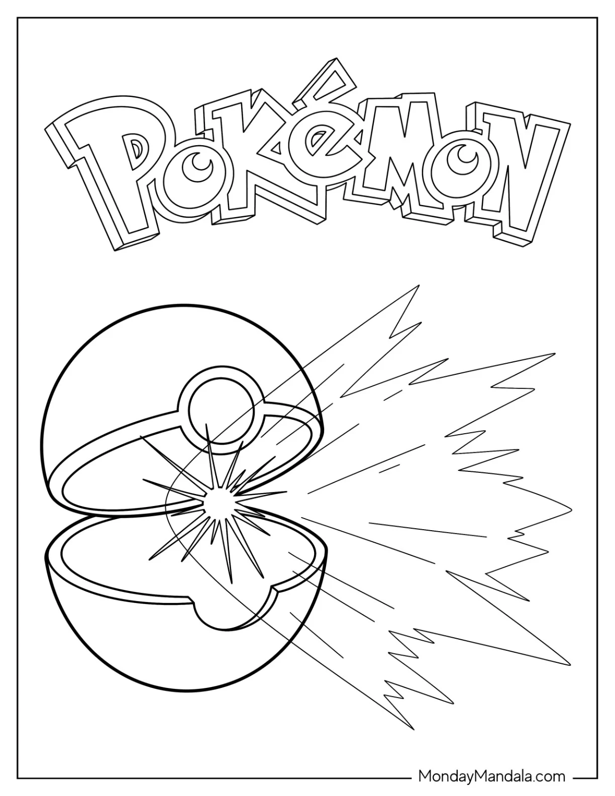 Pokeball About To Release A Pokéball Coloring Page coloring page