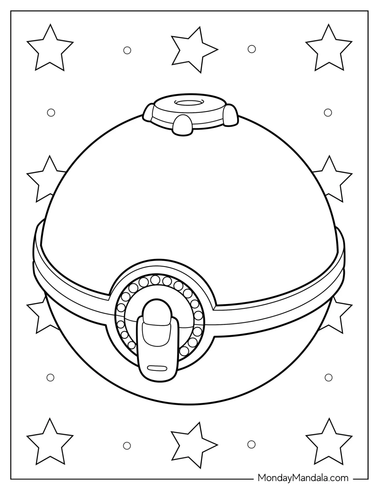 Pokemon Legends Pokéball Coloring Page coloring page