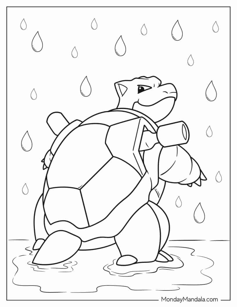 Blastoise Pokemon Coloring Page coloring page