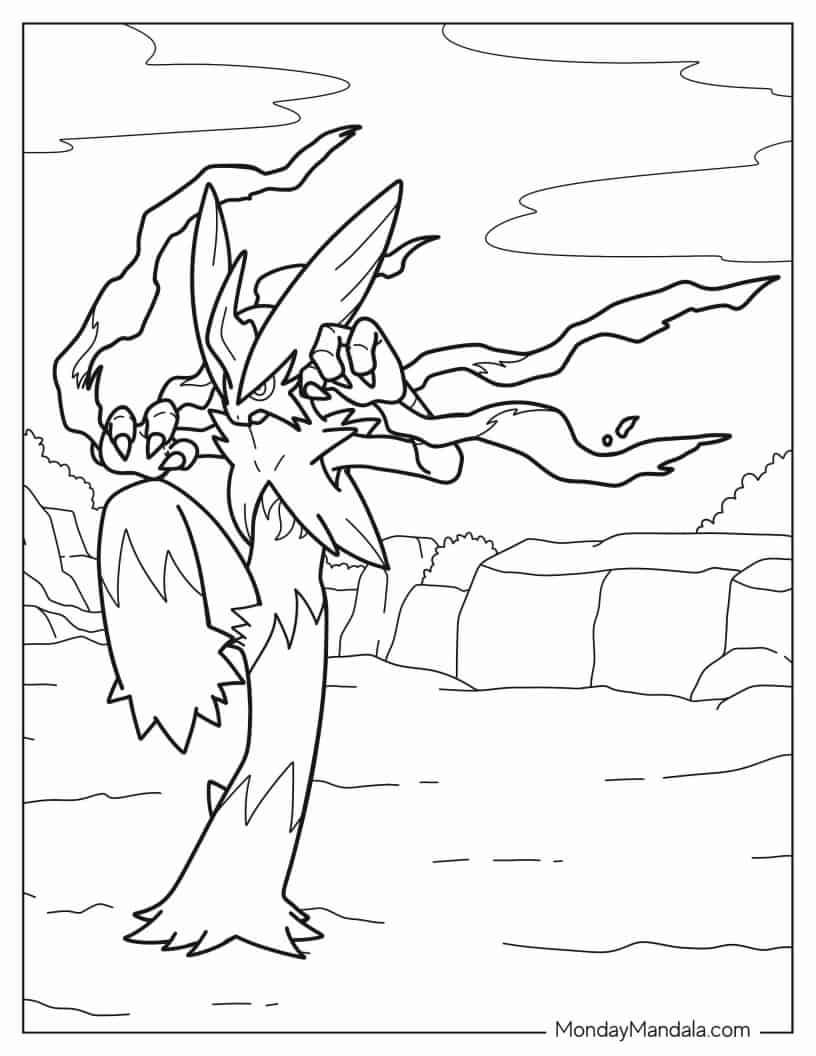 Blaziken From Pokemon Mega Evolution coloring page