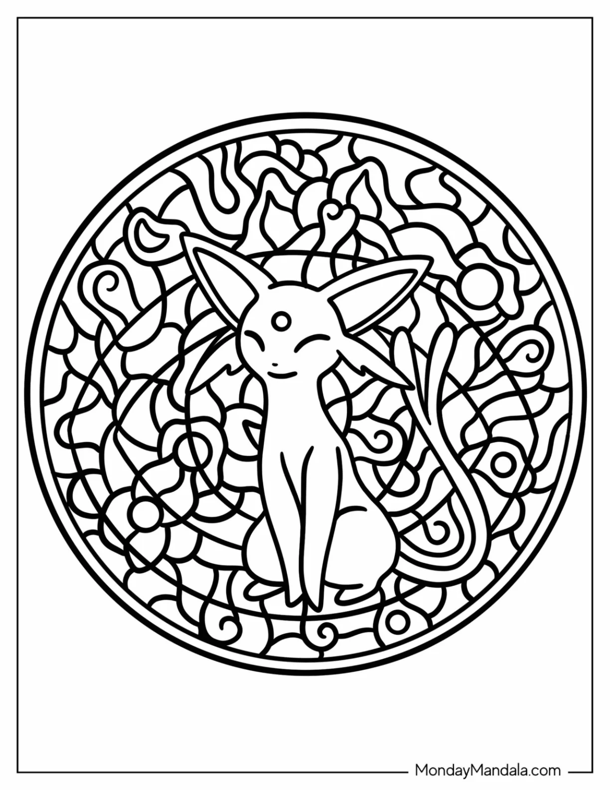 Esepon Pokemon Mandala coloring page