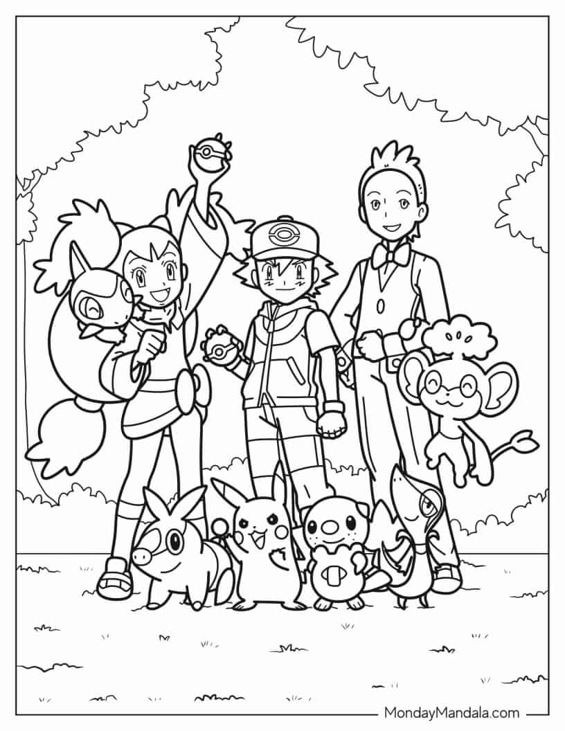 Full Page Pokemon Coloring Page coloring page