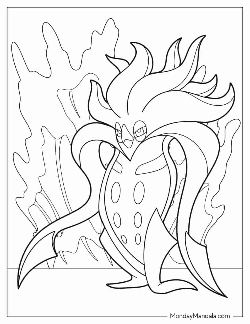 Malamar Psychich Pokemon Coloring In coloring page