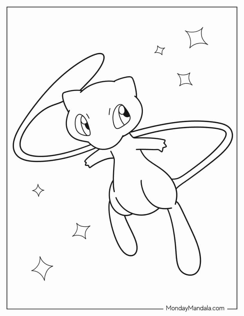 Mew Pokemon To Color coloring page