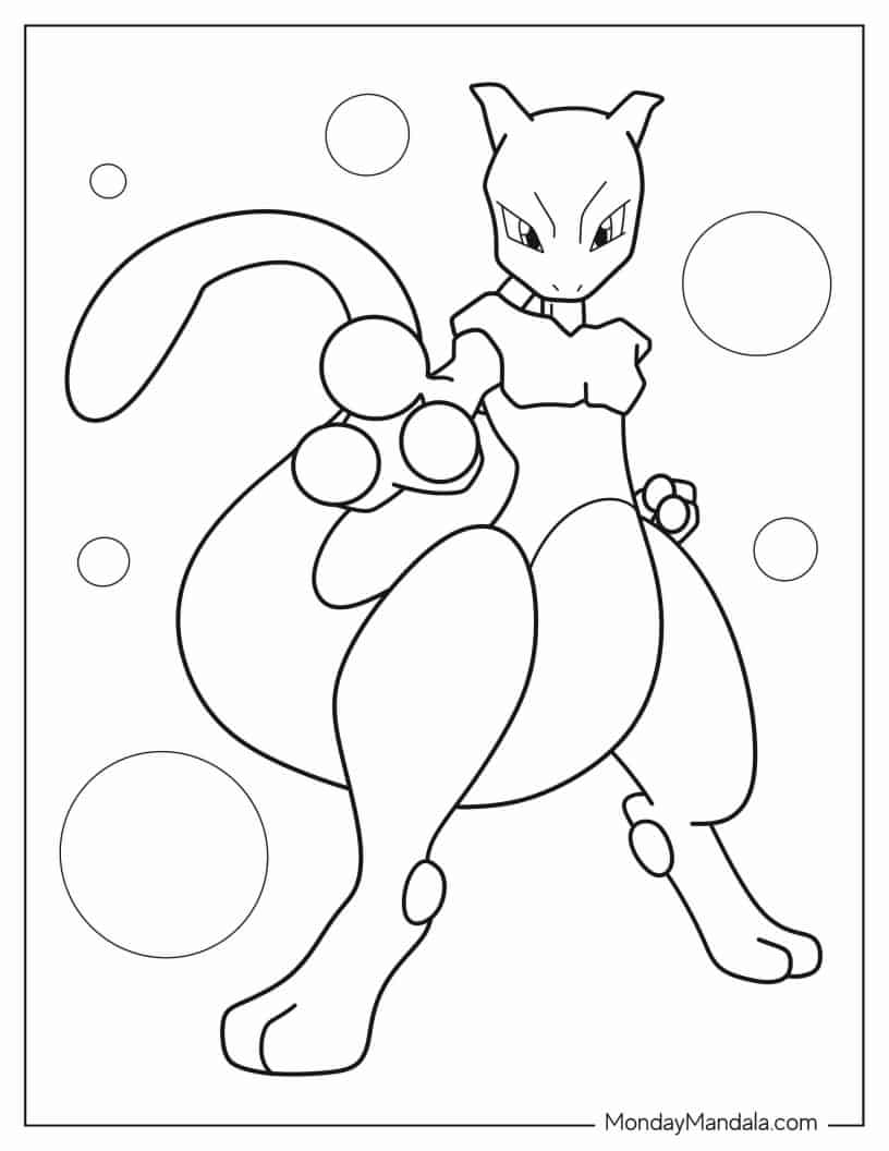 Mewtwo Pokemon(1) coloring page