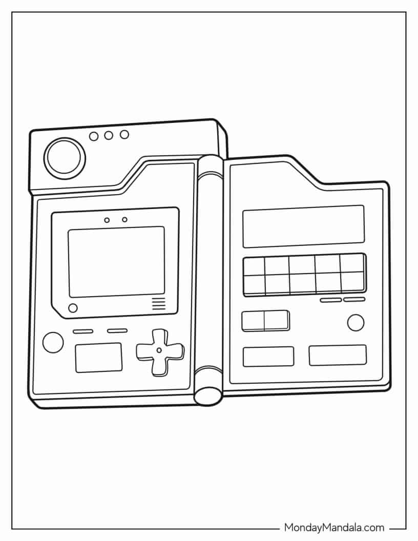 Outline Of Pokedex Coloring In coloring page