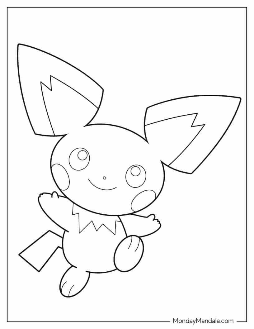 Pichu Pokemon To Color coloring page