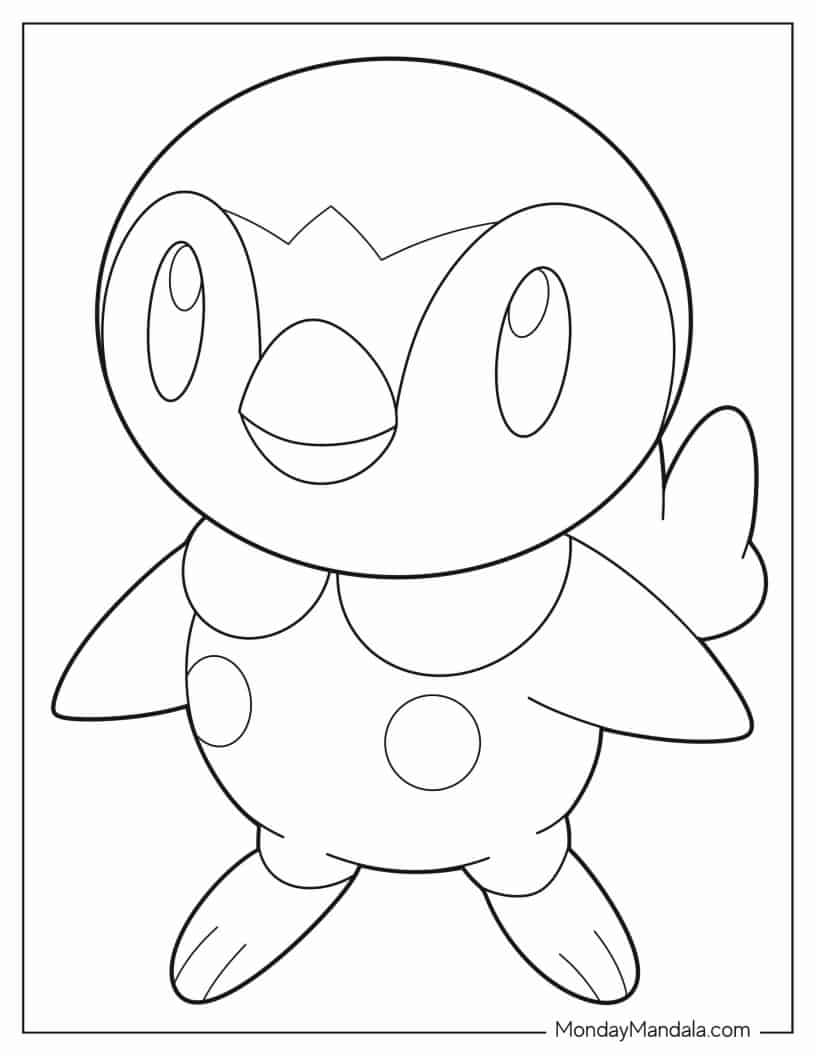 Piplup Coloring In For Preschoolers coloring page