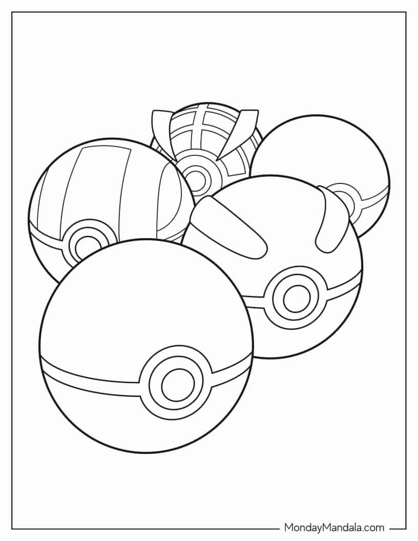 Pokemon Poke Ball Coloring Page coloring page
