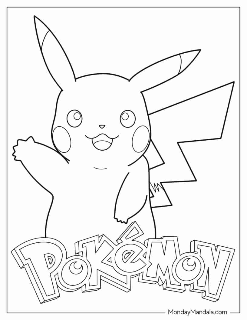 Pokemon With Pikachu To Color coloring page