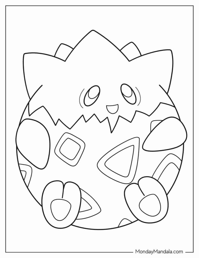 Togepi Pokemon To Color coloring page