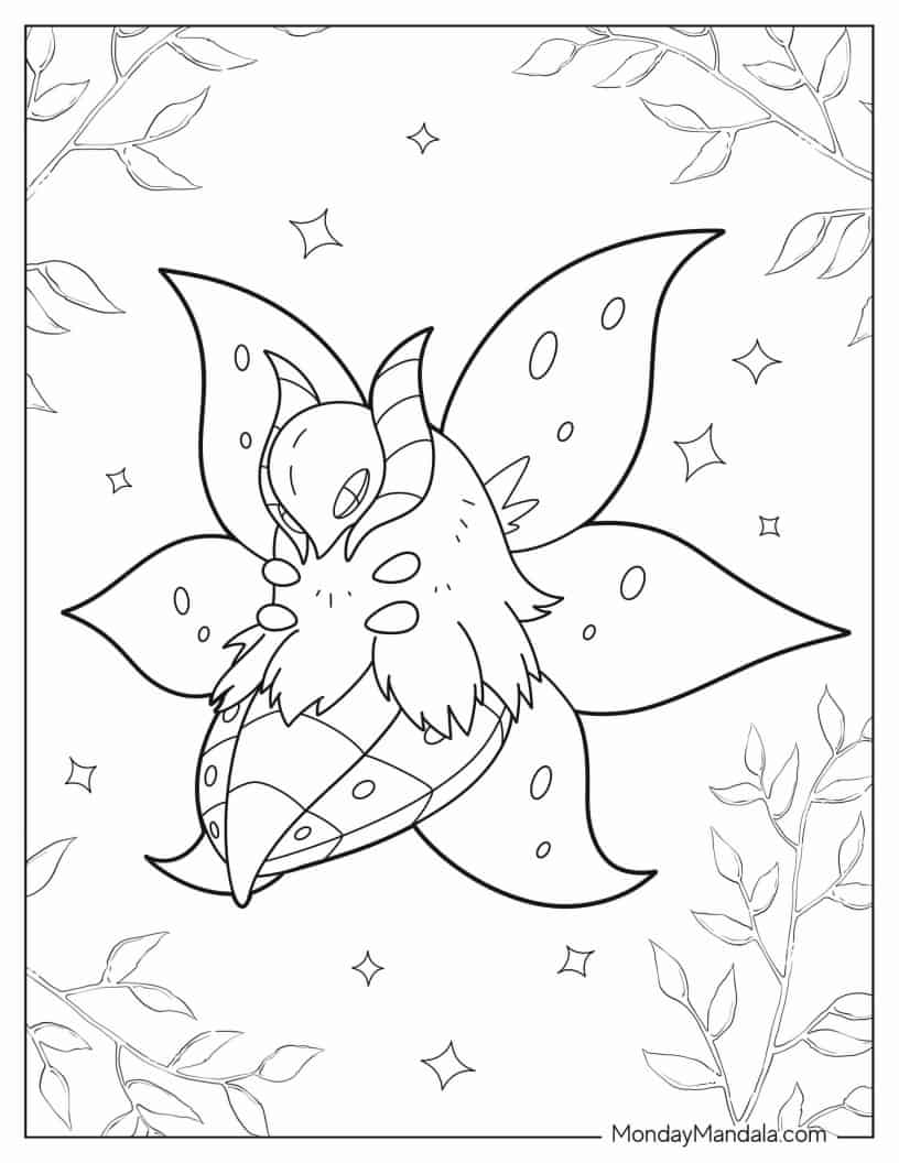 Volcarona In Nature coloring page