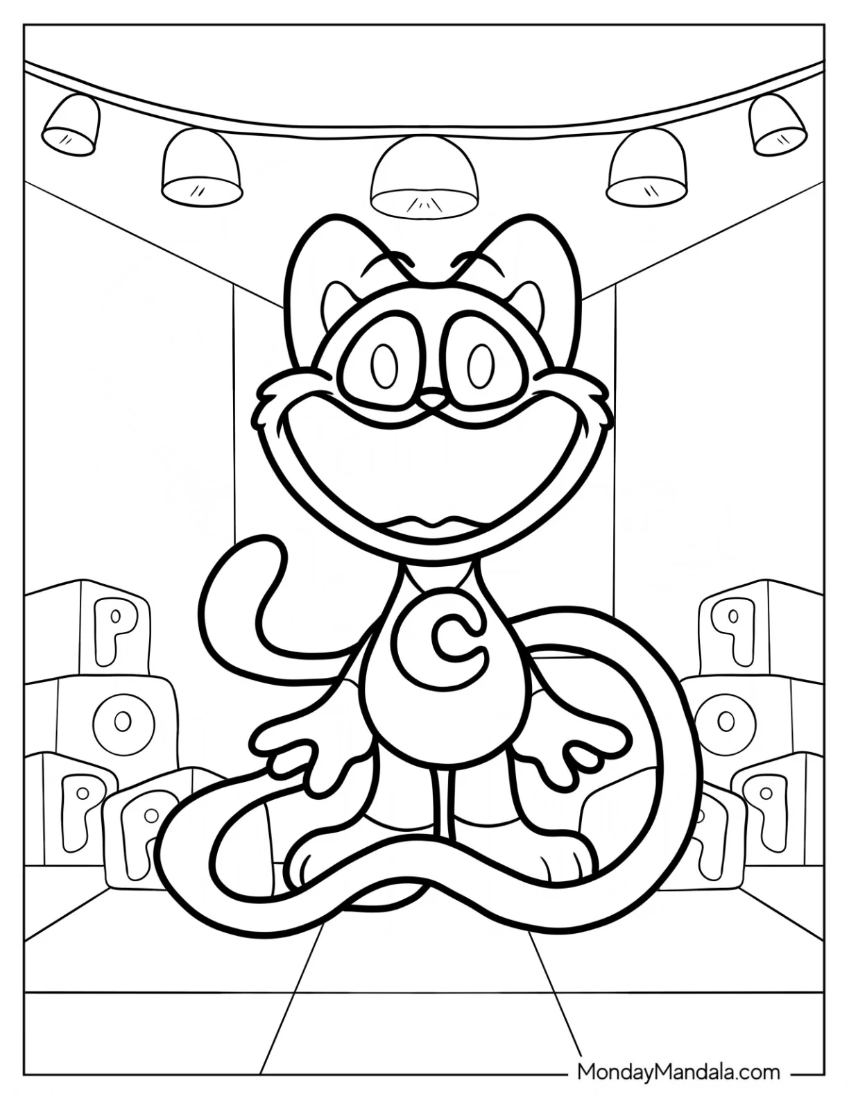 Poppy Playtime Coloring Page Of Catnip From Poppy Playtime coloring page