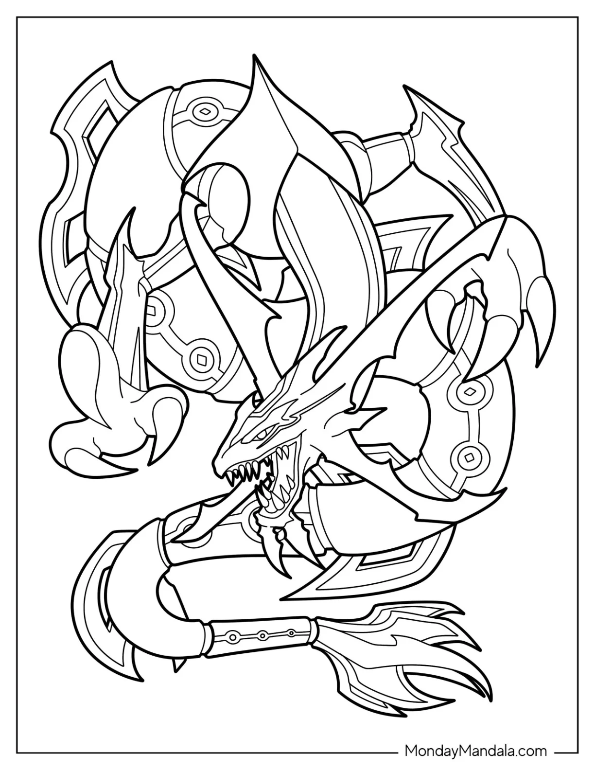 Legendary Pokemon Ultimate Rayquaza Coloring Page coloring page