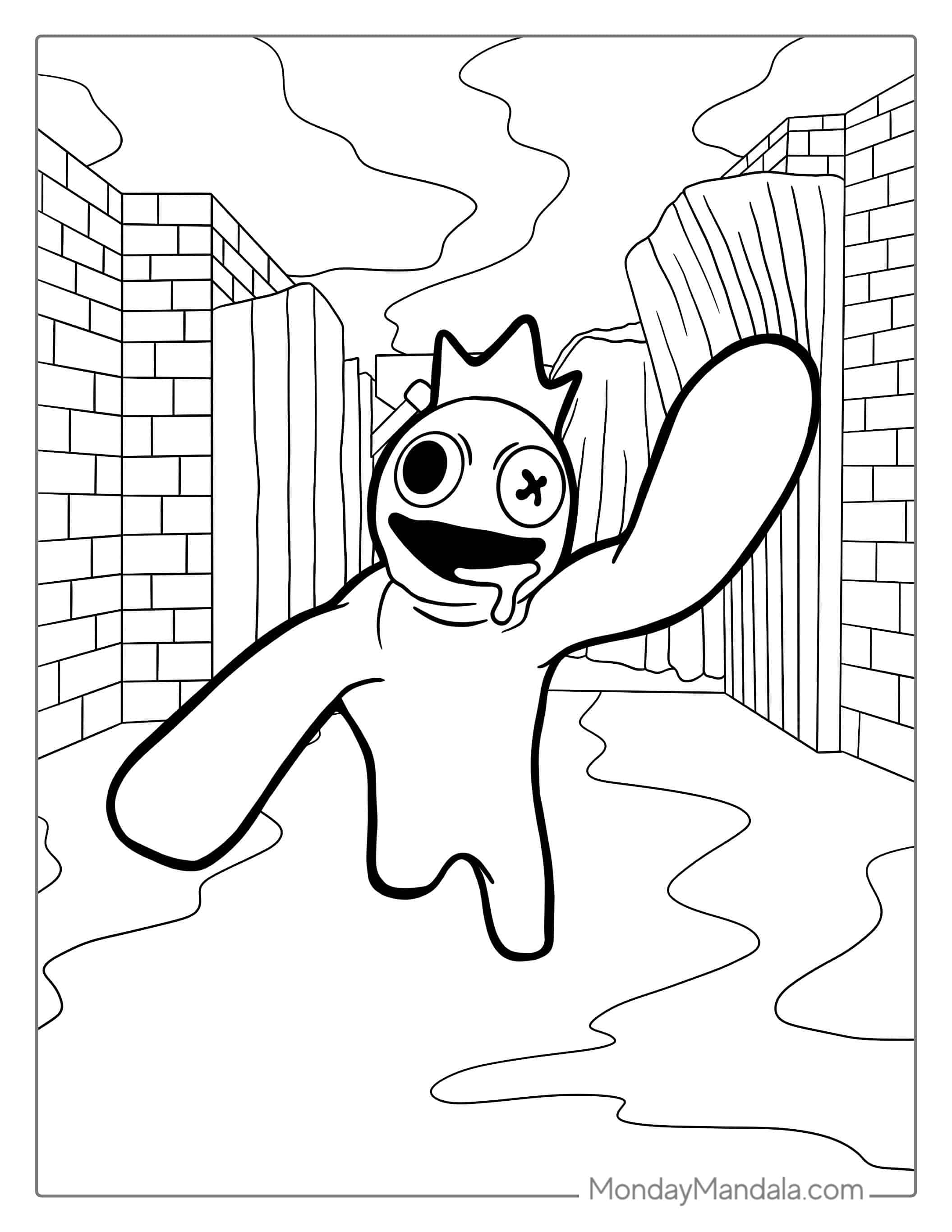 Coloring Page Of Roblox Rainbow Friends coloring page