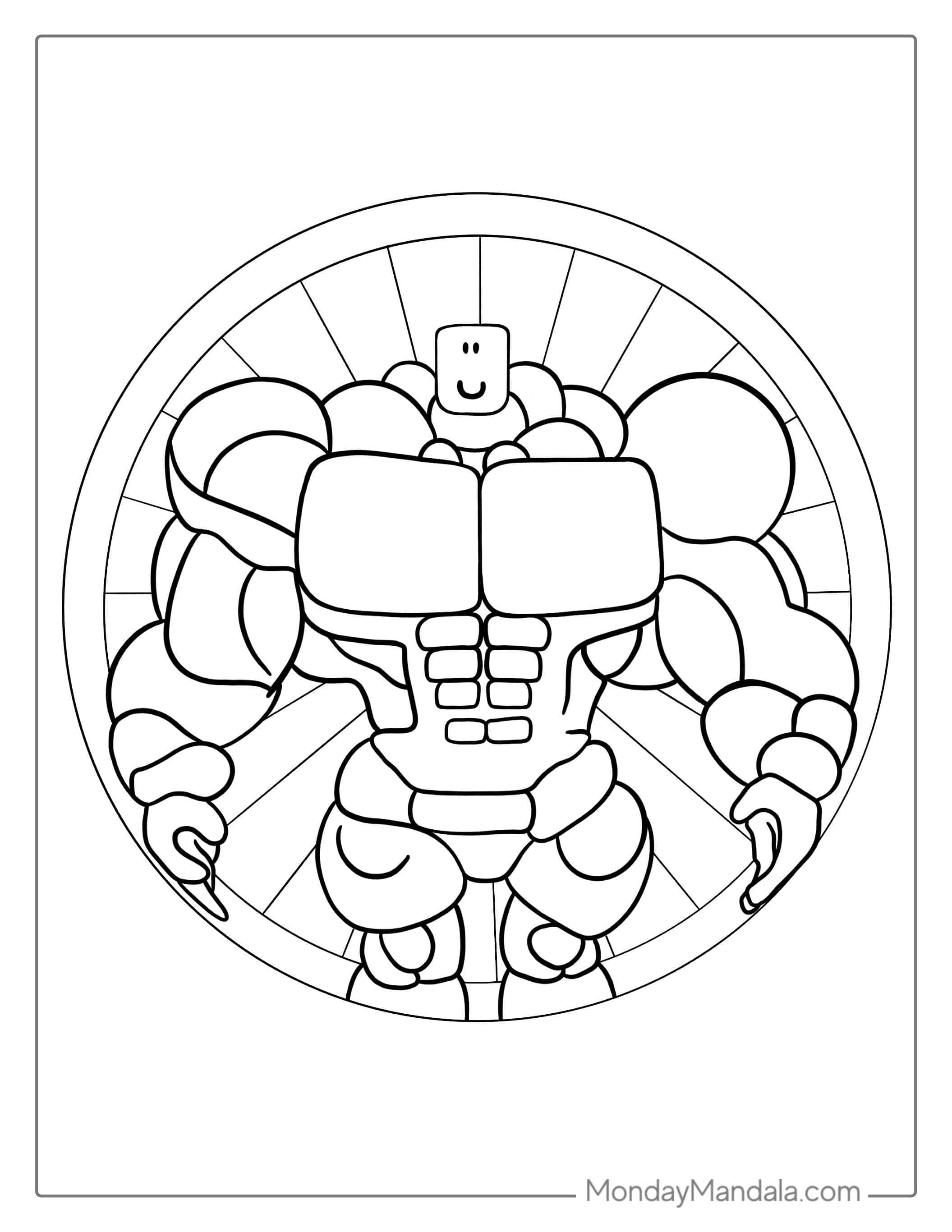 Mega Noob Coloring Page coloring page