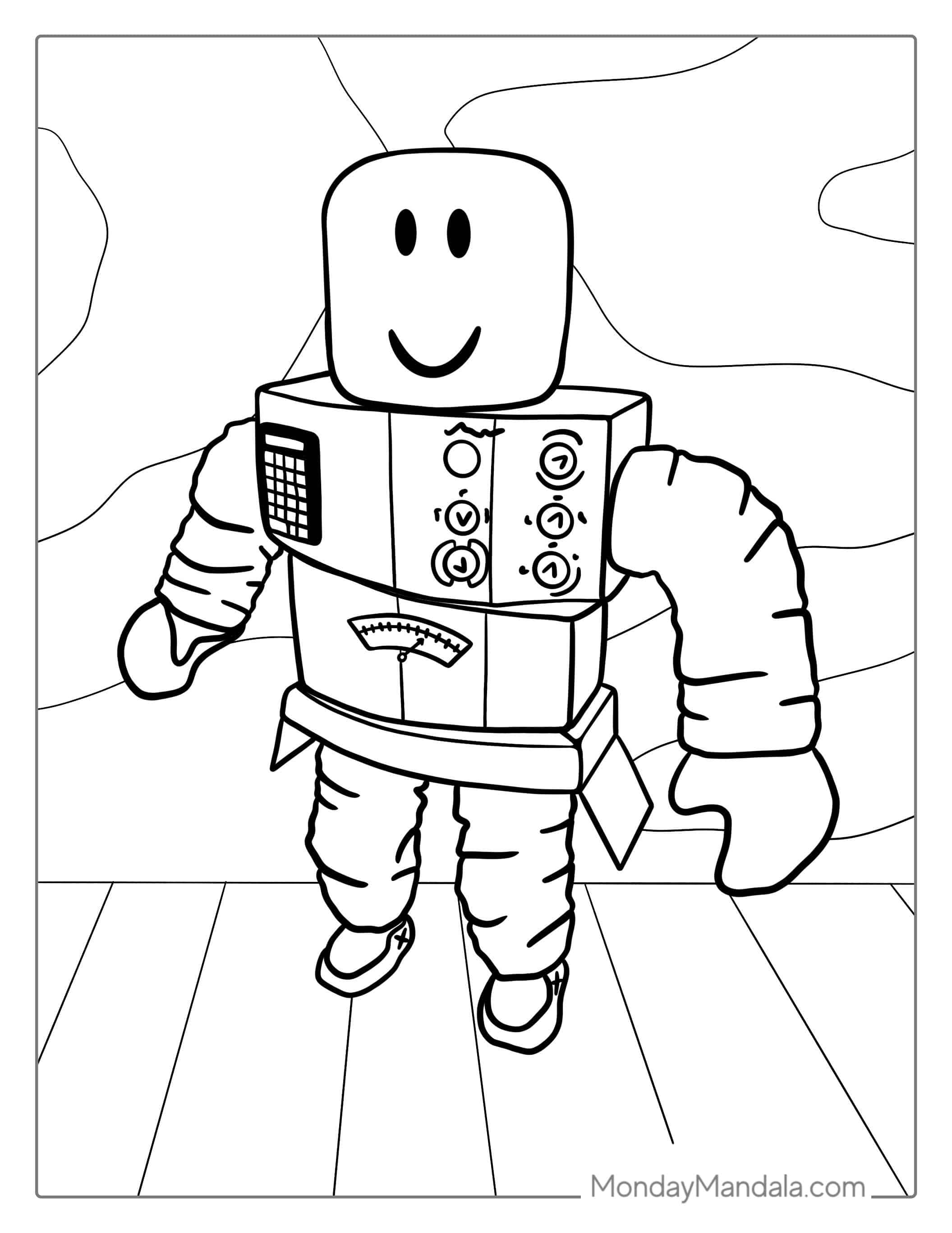 Mr Robot Roblox To Color coloring page