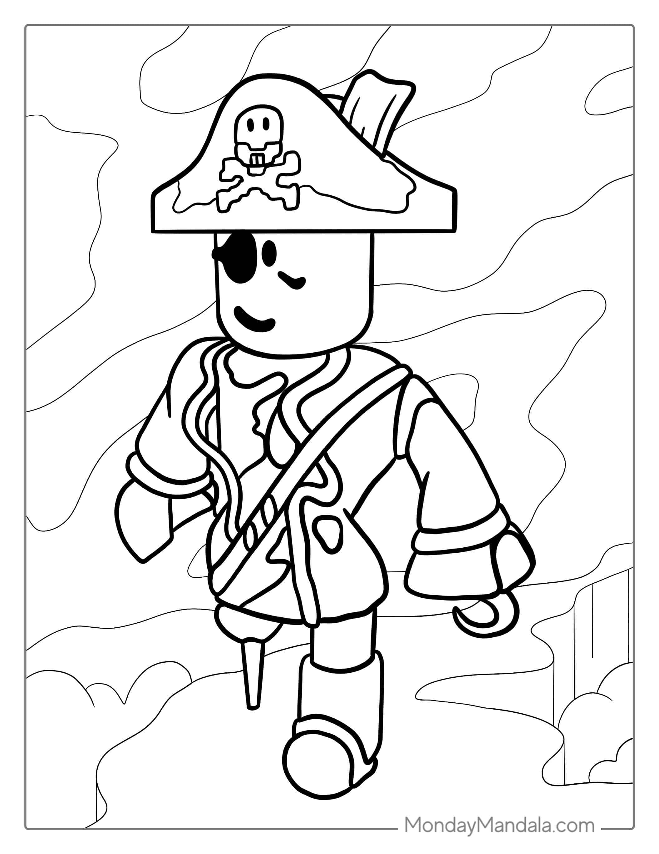 Roblox Pirate Skin coloring page