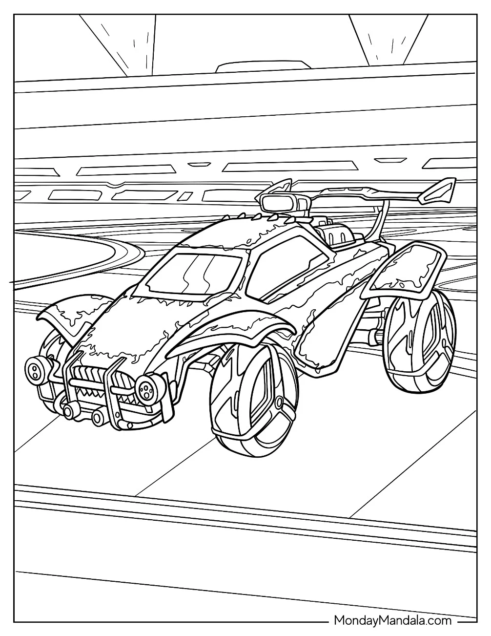 Cool Rocket League Coloring Page Octane Car coloring page