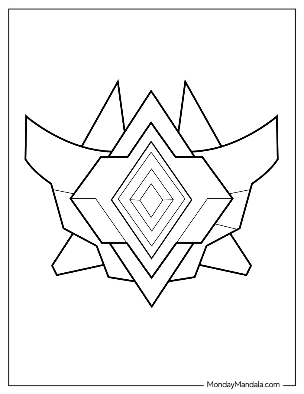 Rocket League Coloring Page Grand Champ Logo coloring page