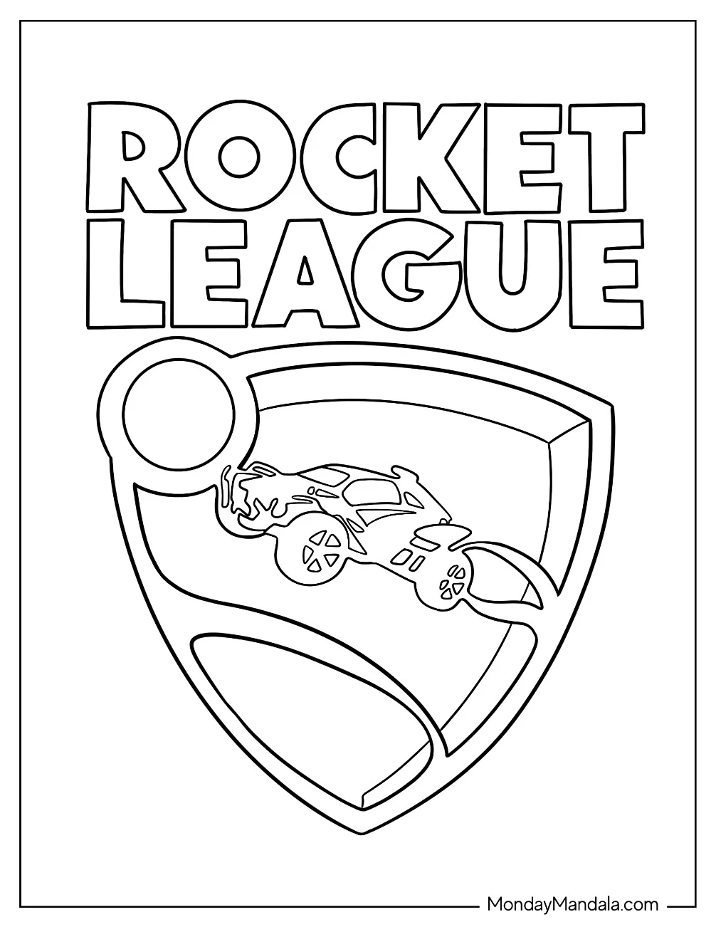 Rocket League Coloring Page Of Logo coloring page