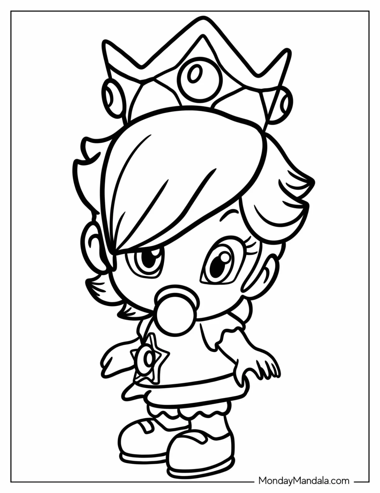 Kawaii Baby Rosalina Coloring Page For Kids coloring page