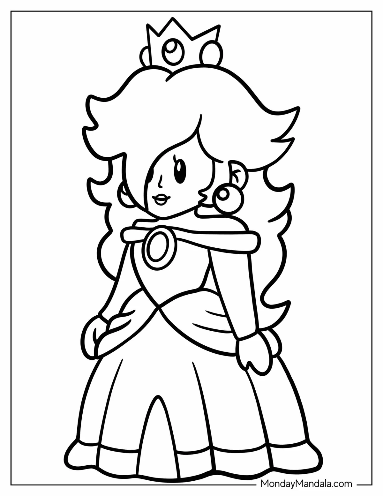 Simple Rosalina Coloring Page For Preschoolers coloring page