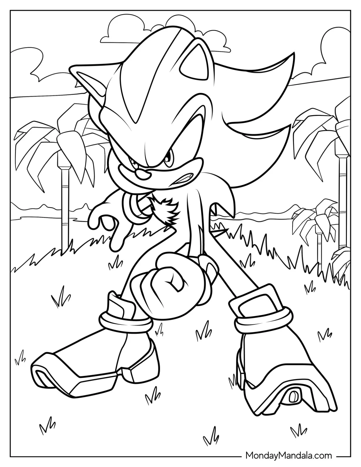 Angry Shadow Coloring Page Making A Fist coloring page — printable line art