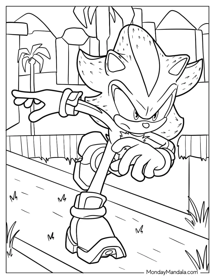 Shadow Coloring Page Running In Angel Island coloring page