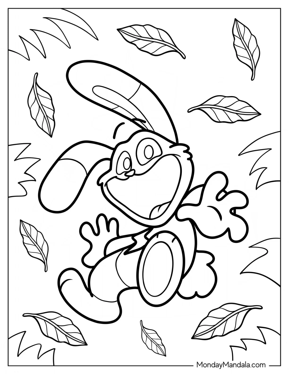 Hoppy Hopscotch From Smiling Critters Coloring Page For Kids coloring page