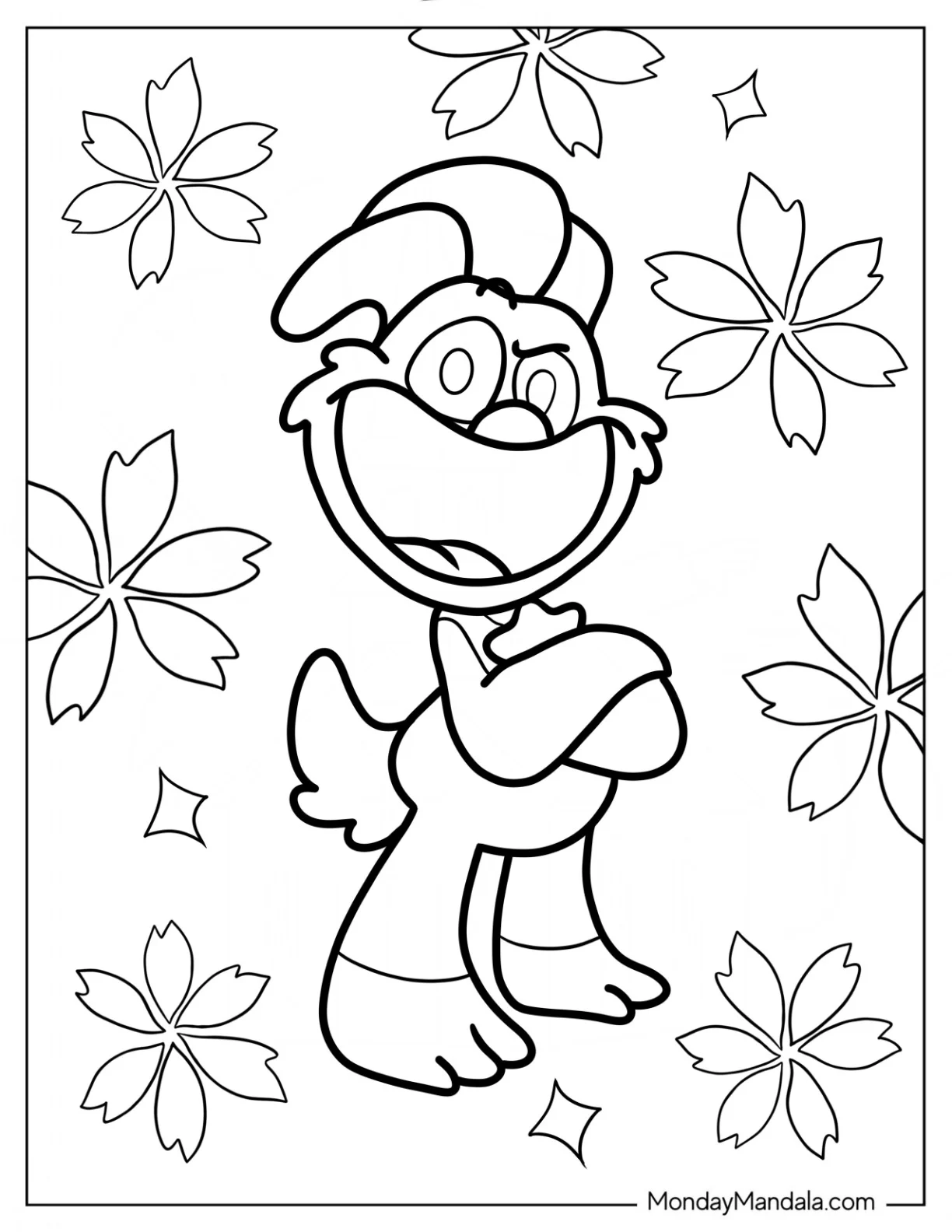 KickinChicken From Smiling Critters Coloring Page coloring page