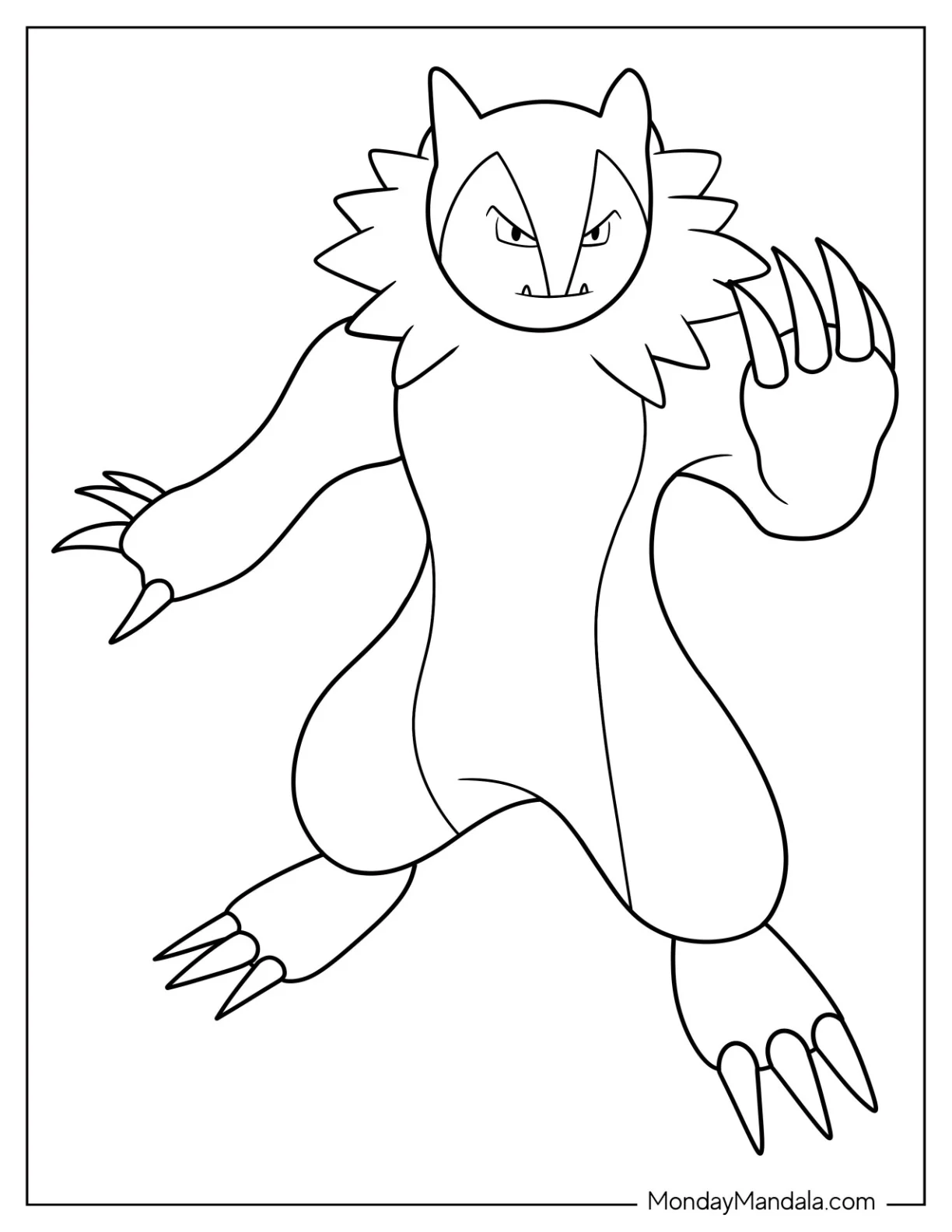 Snorlax Coloring Page Of Easy Mega Snorlax Outline For Kids coloring page
