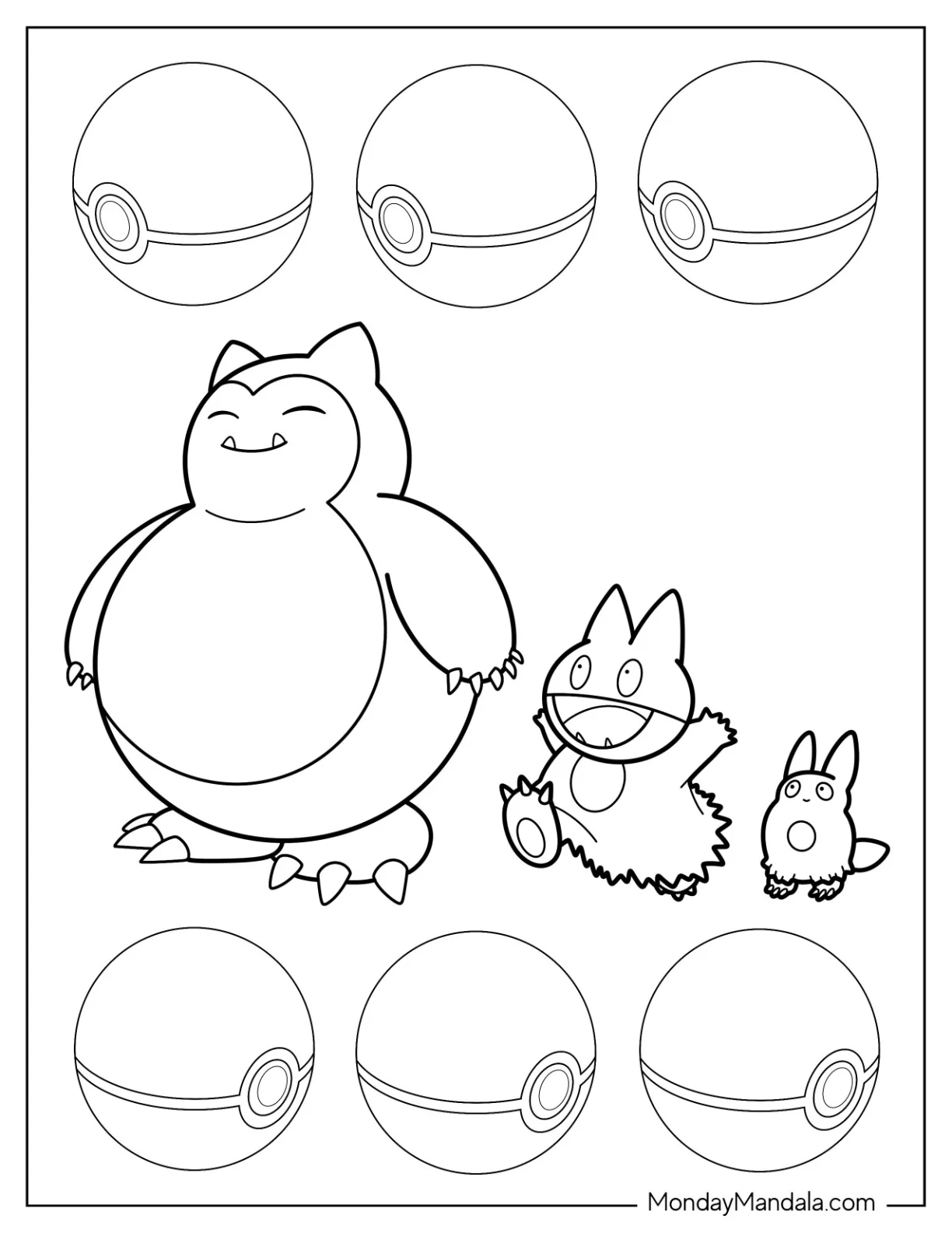 Snorlax Coloring Page Of Munchlax Evolution coloring page