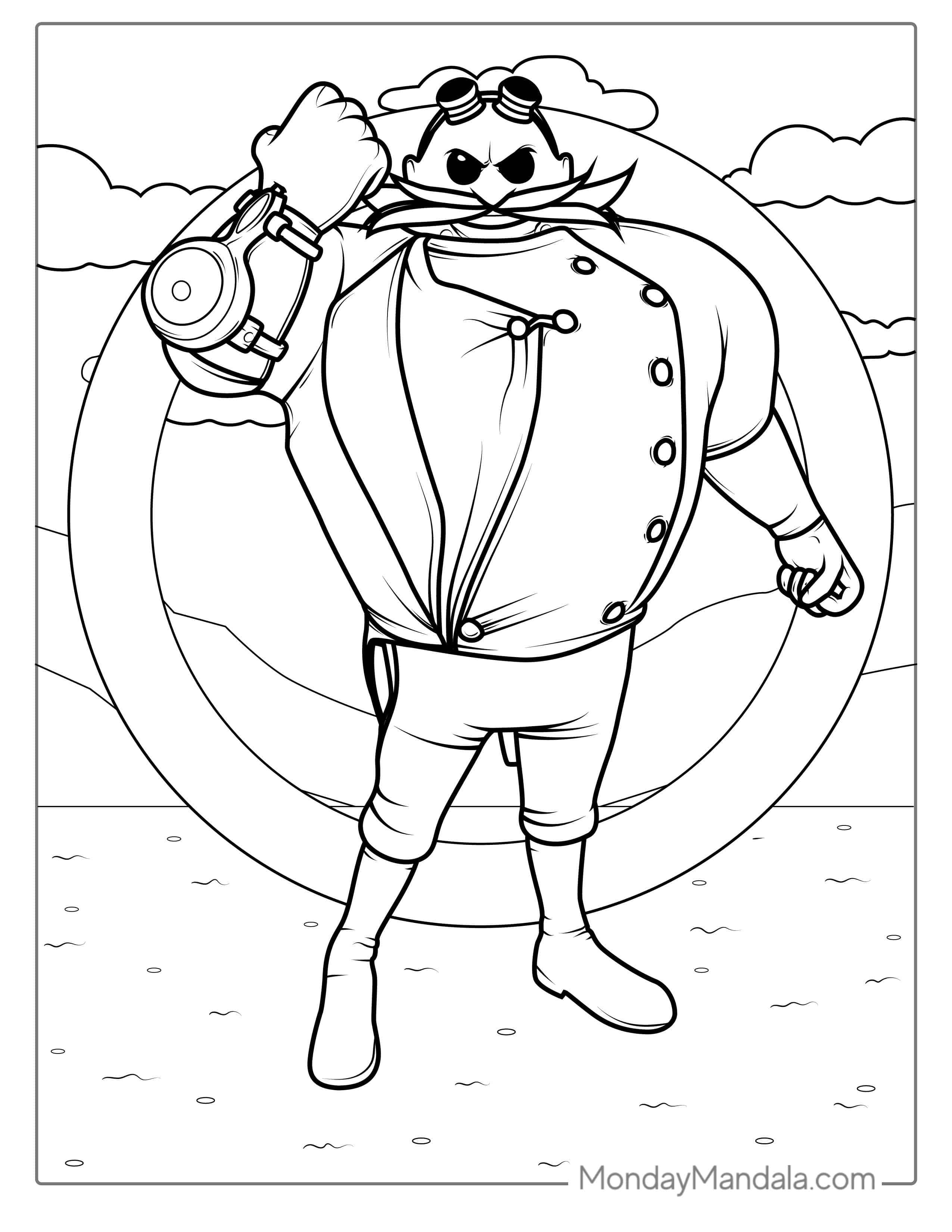 Coloring Page Of Doctor Eggman villain coloring page