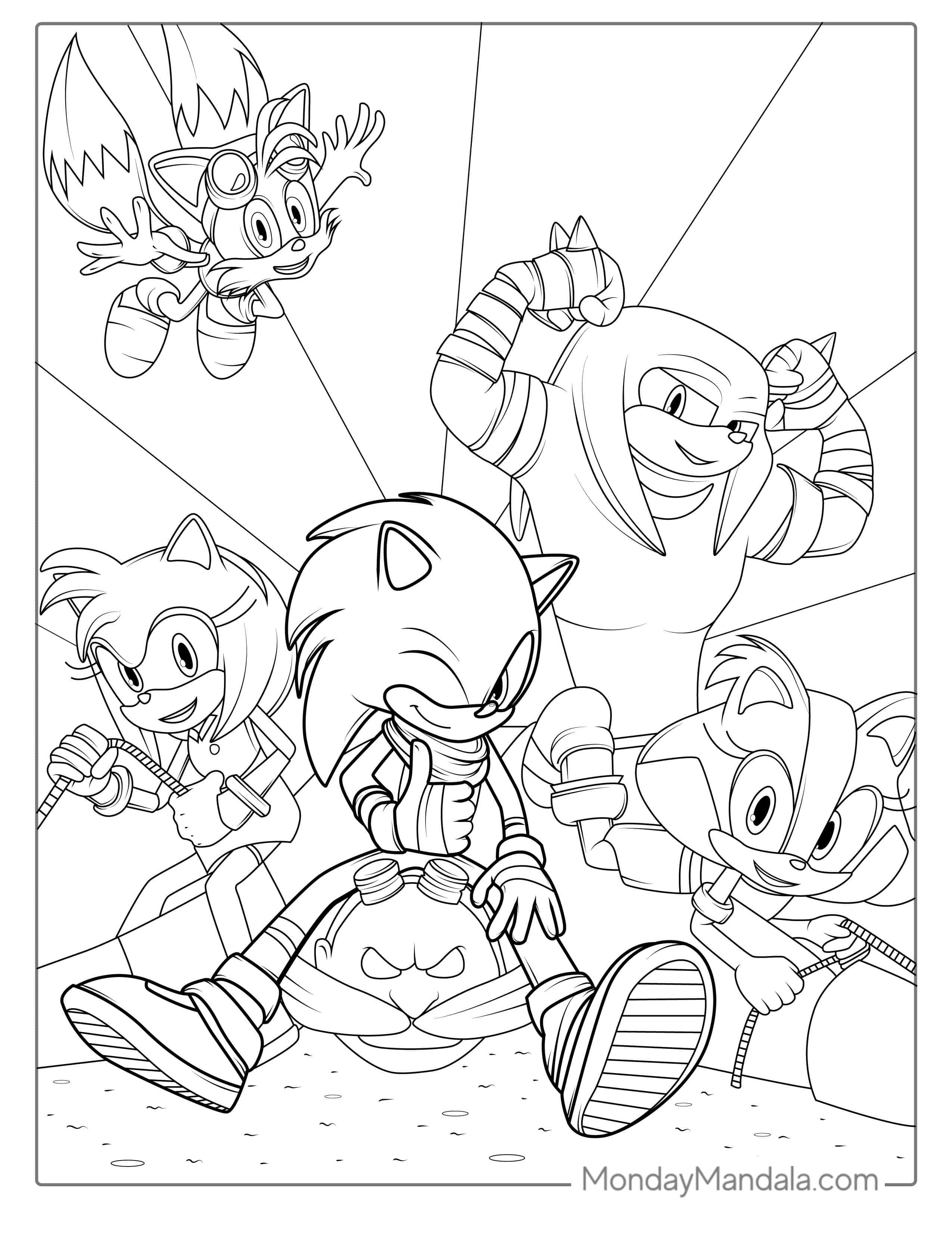 Coloring Page Of Sonic And Friends Coloring Page coloring page