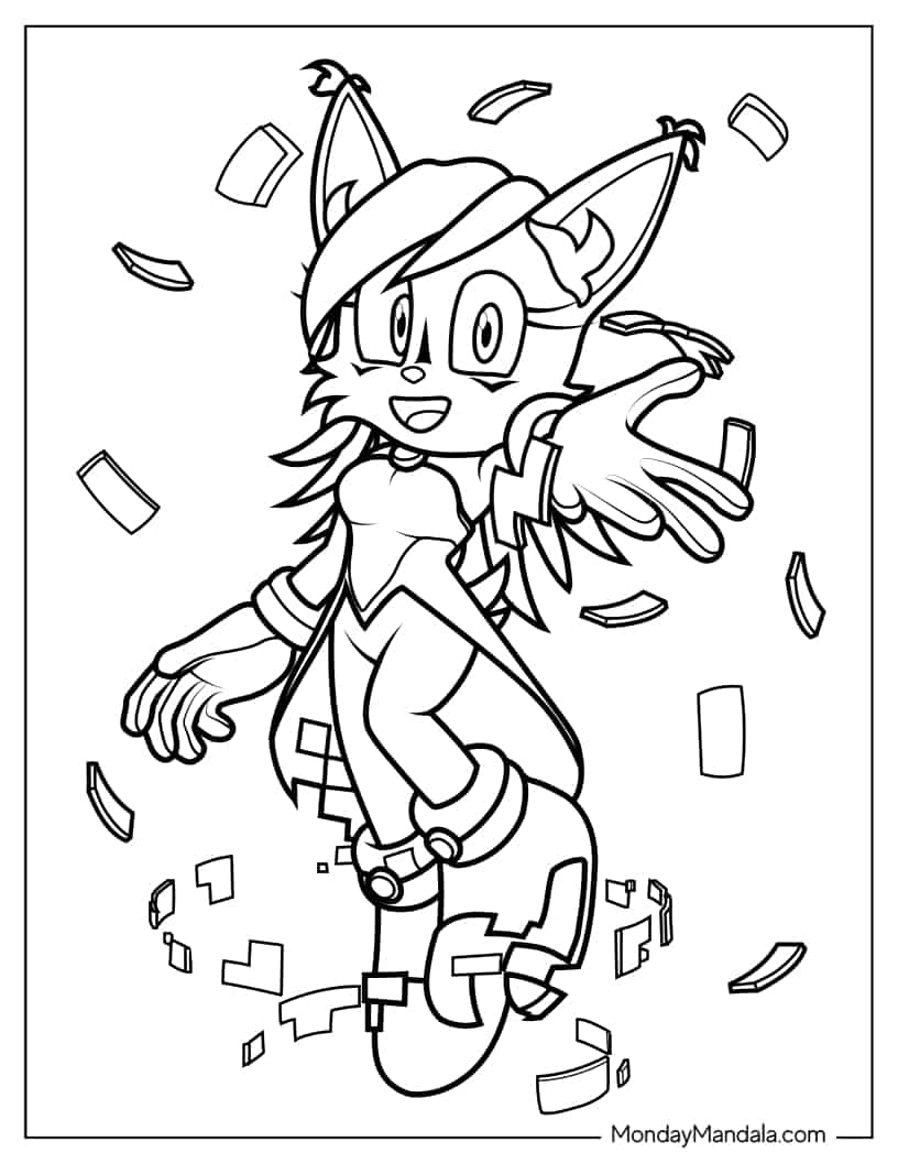 Cute Nicole the Holo-Lynx Coloring Sheet coloring page