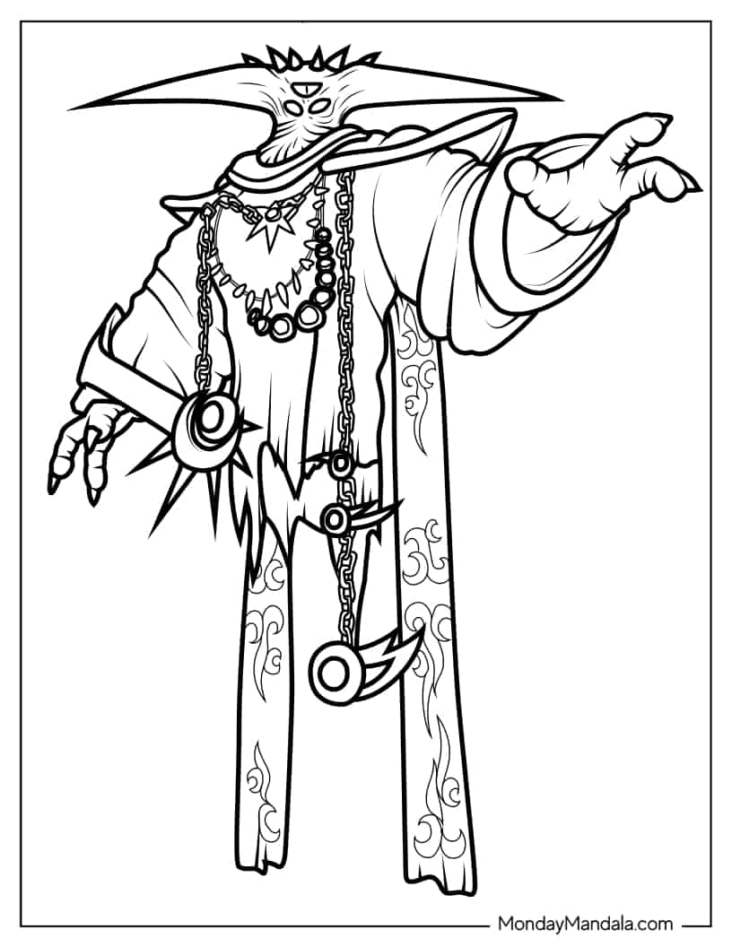 Detailed Black Doom Coloring In coloring page