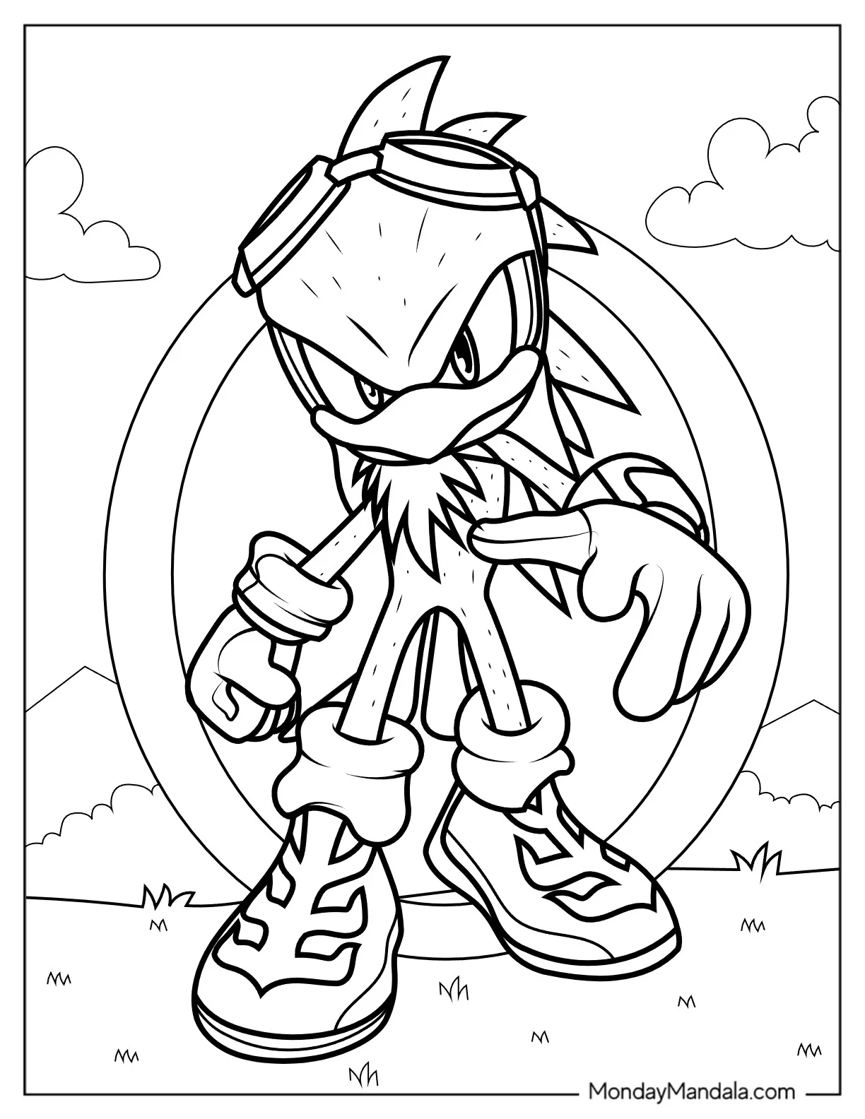 Detailed Jet The Hawk Coloring Page coloring page