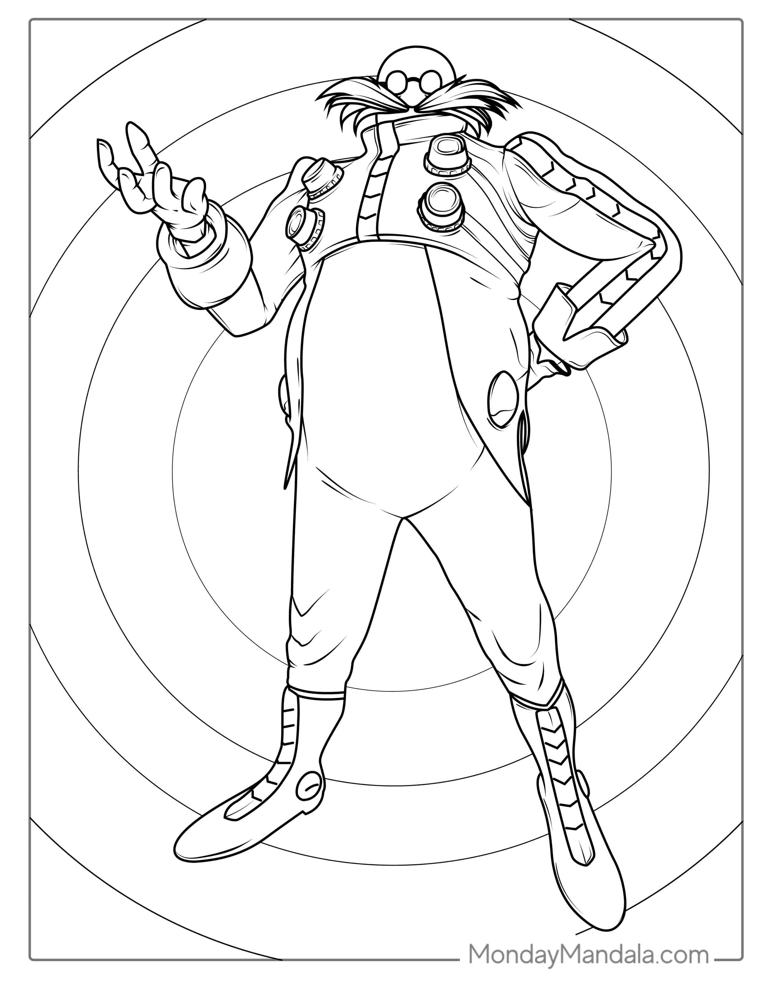 Doctor Ivo _Eggman_ Robotnik Coloring Page coloring page — printable line art
