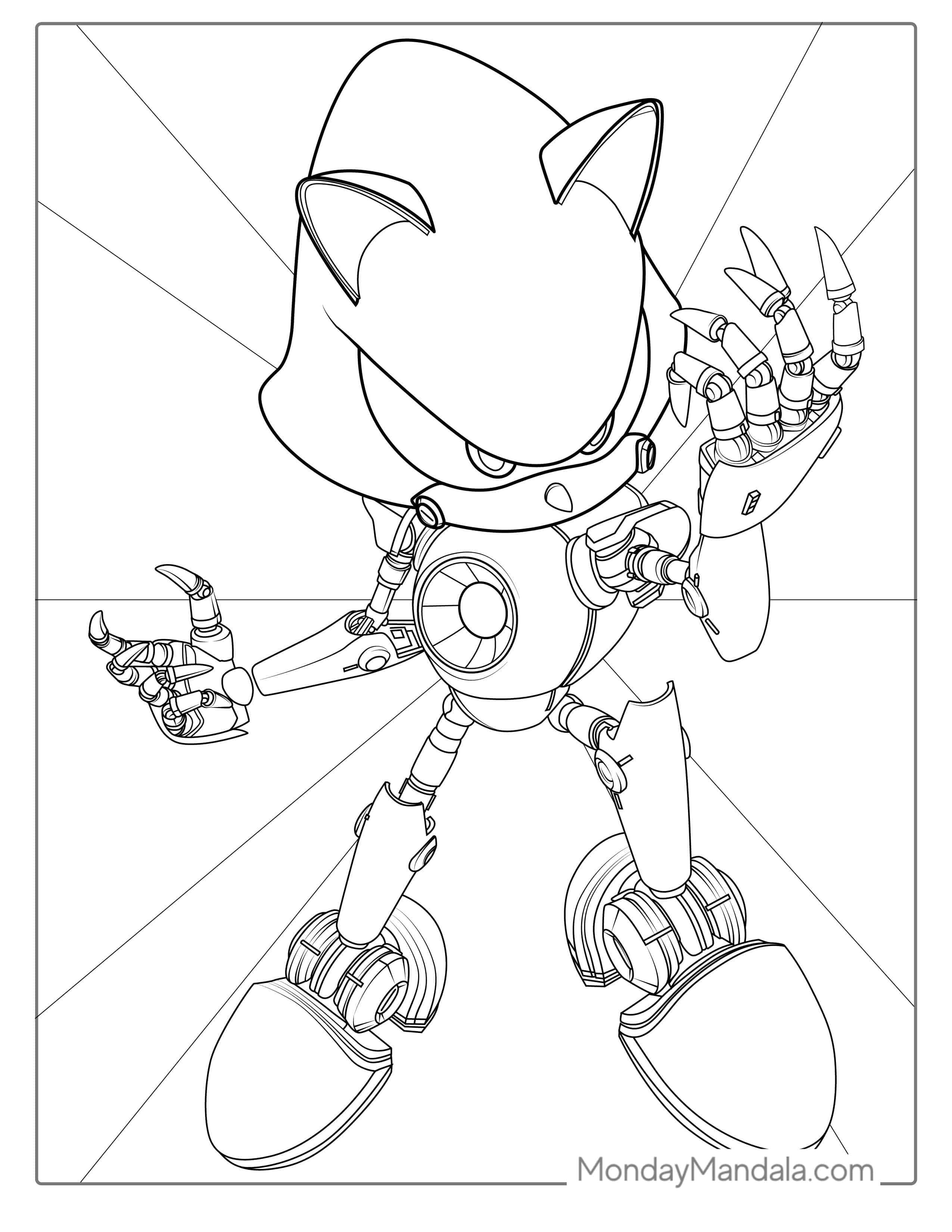 Metal Sonic Coloring Page coloring page