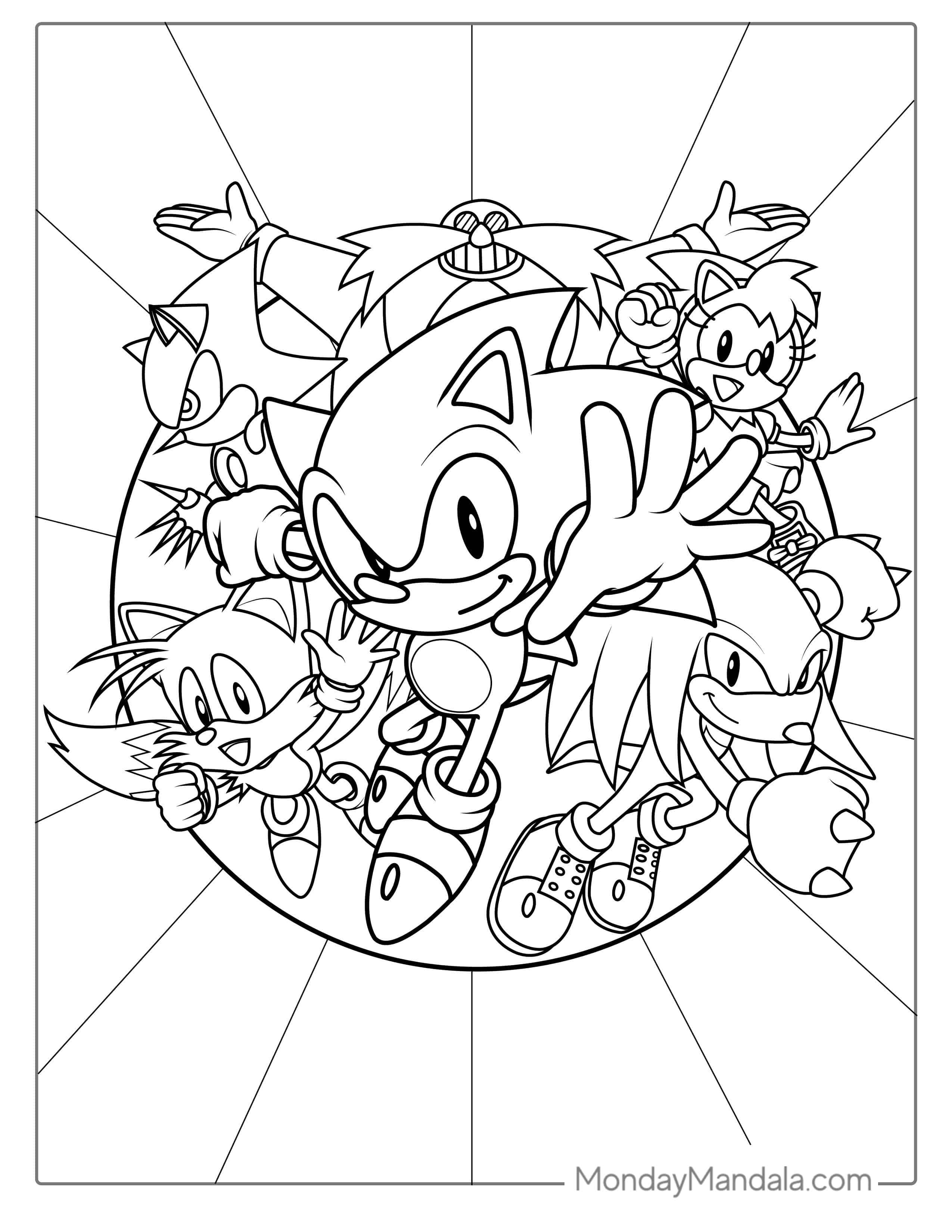 Sonic And Friends Coloring Page(1) coloring page