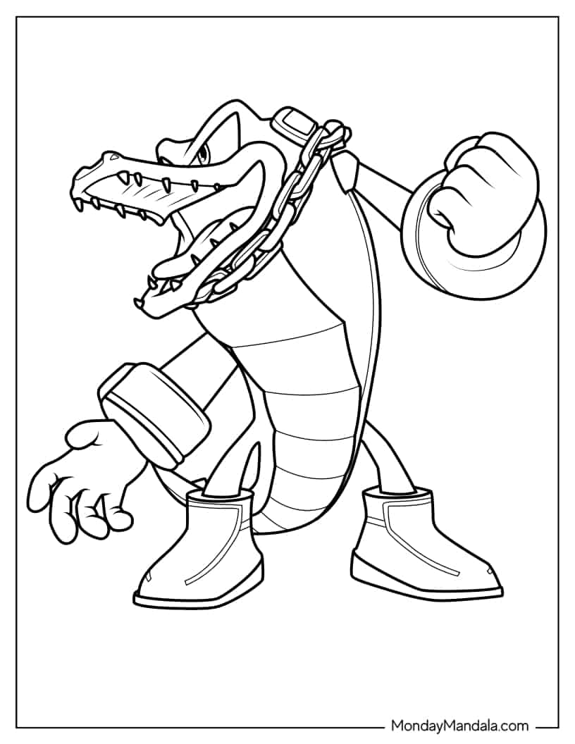 Vector the Crocodile Coloring Page coloring page