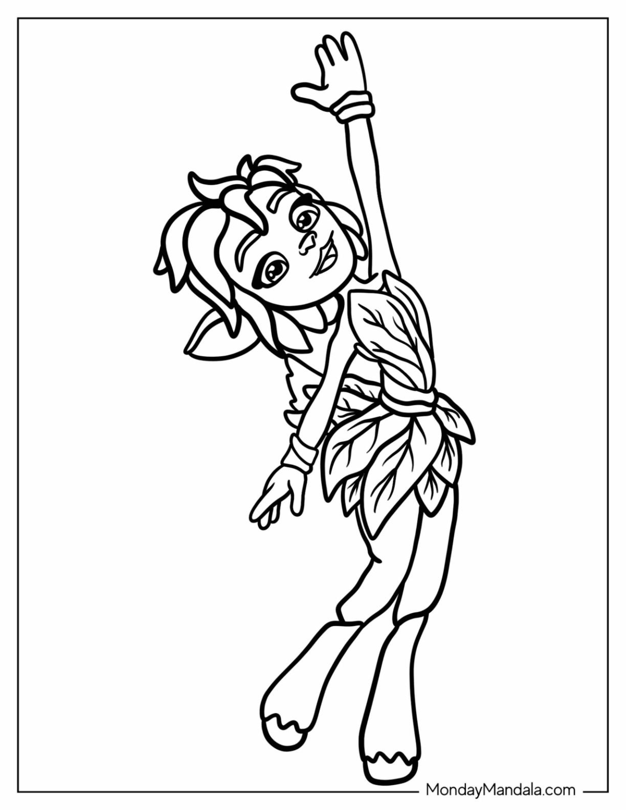 Sypro Coloring Page Pretty Elora Waving Coloring Page For Kids coloring page