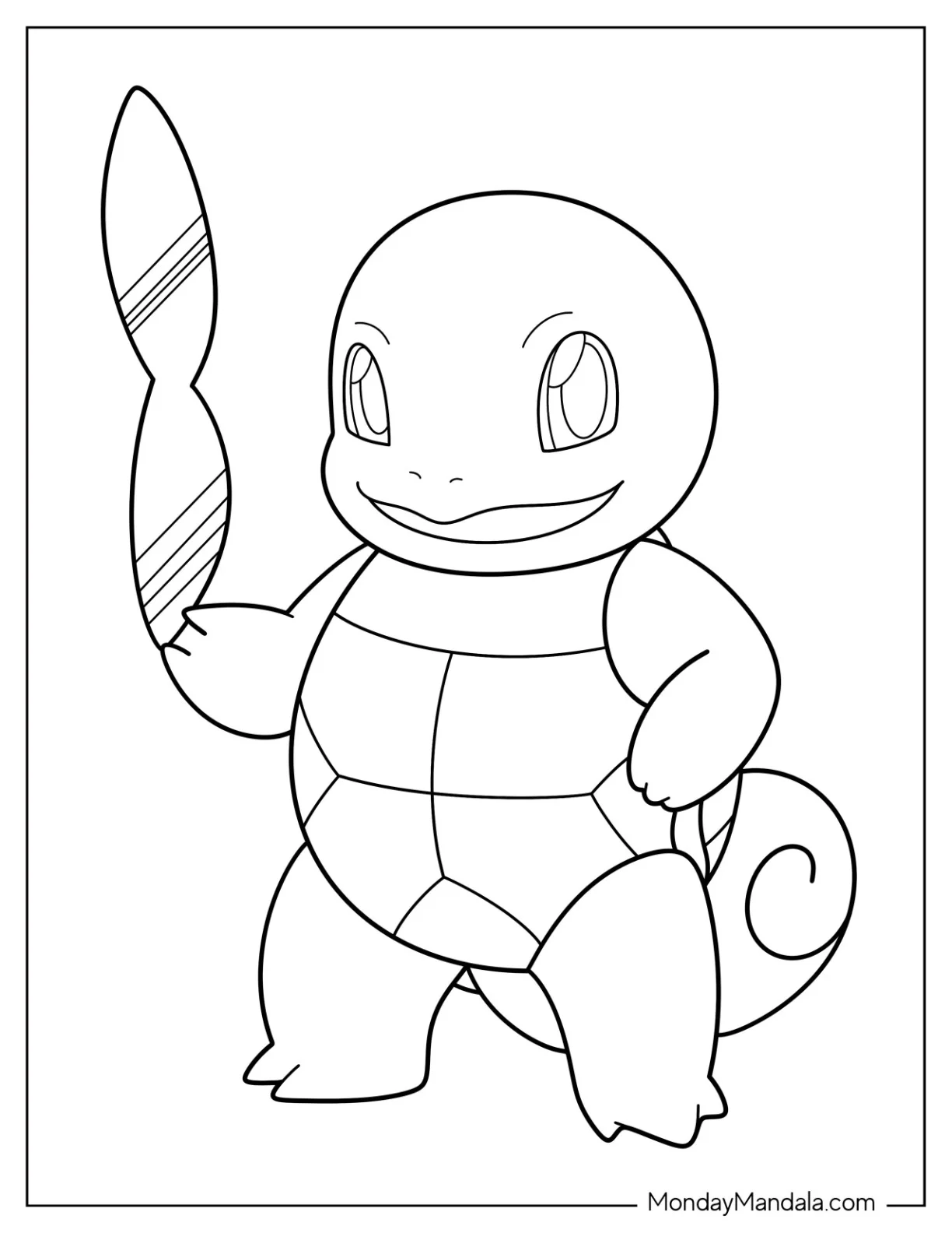 Squirtle Coloring Page Of Holding Squad Sunglasses coloring page