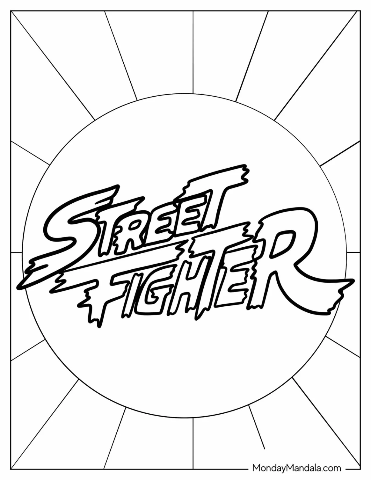 Street Fighter Coloring Page Of Logo coloring page