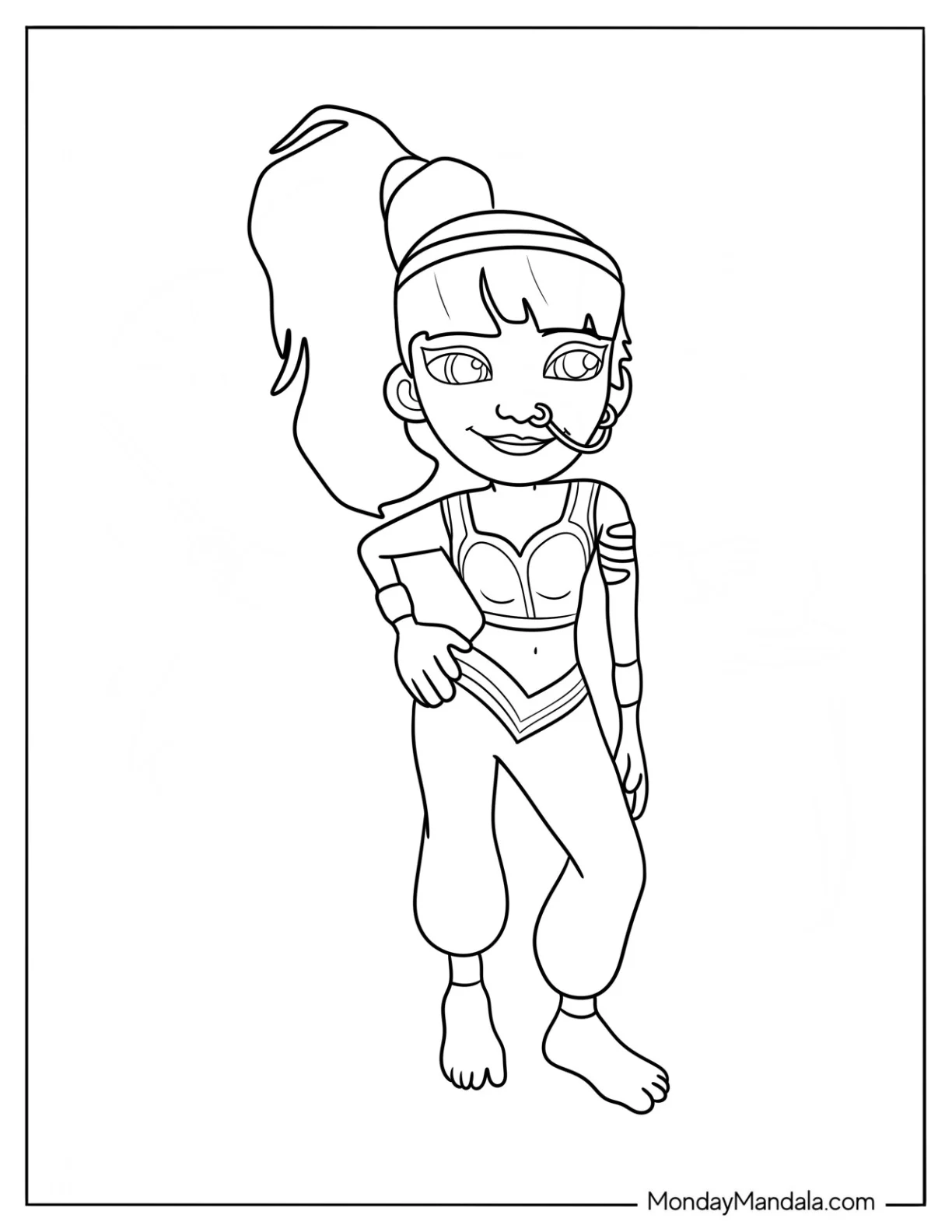 Cute Subway Surfers Coloring Page Amira coloring page