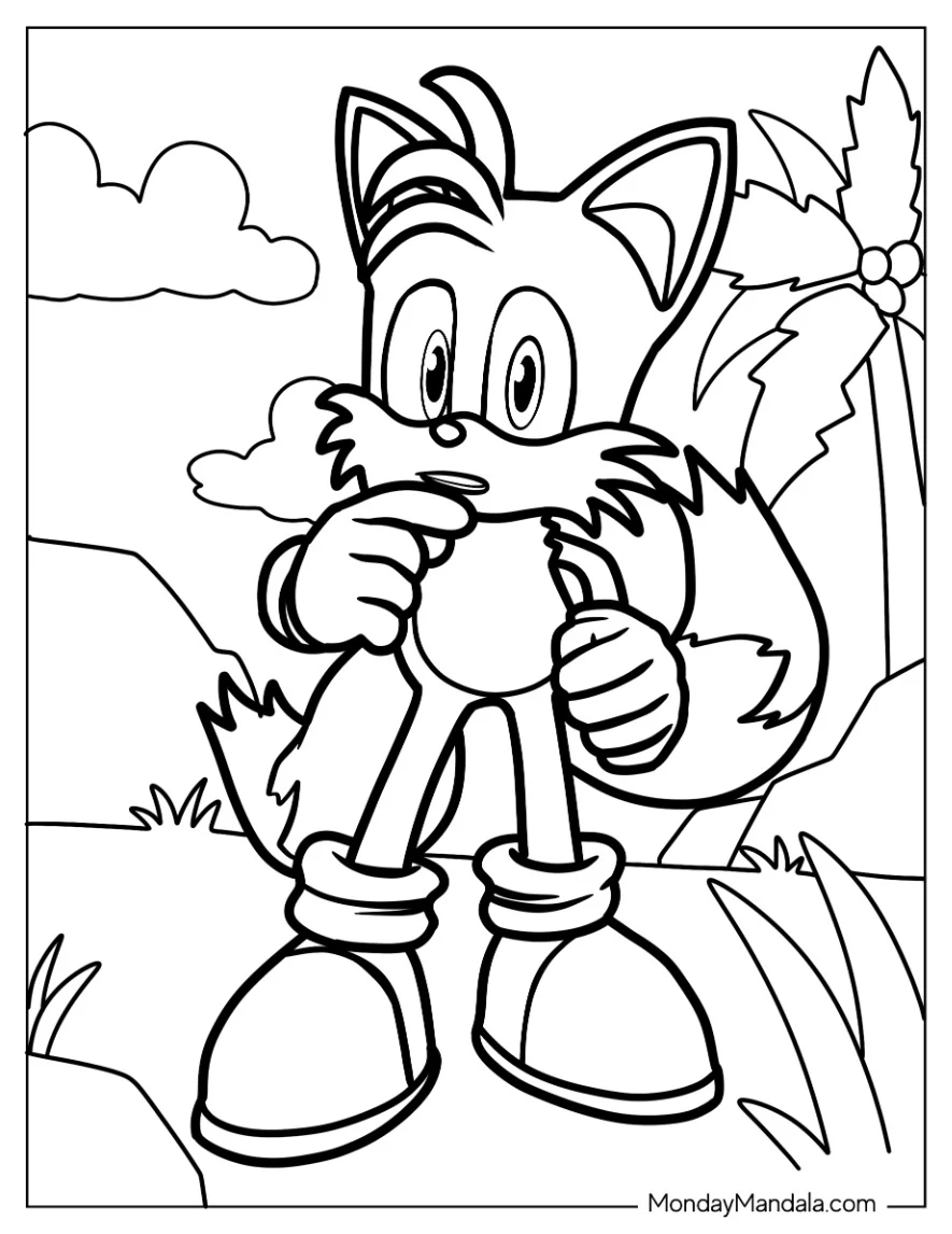 Curious Tails Coloring Page coloring page