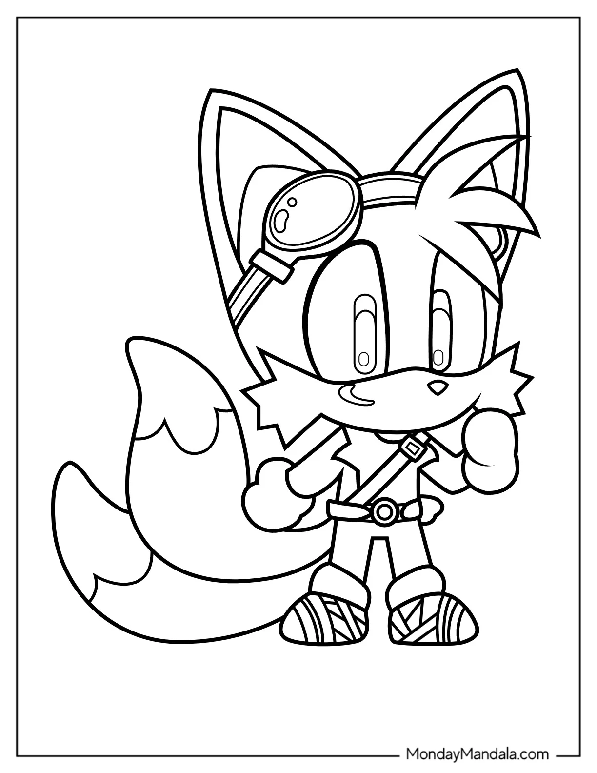 Kawaii Tails Coloring Page For Preschoolers coloring page